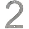 Chapuis Chiffre Et Lettre Pour Maison-N° de maison - marquage 2 - en acier - couleur gris - à visser - hauteur 12 cm - CPA2