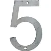 Chapuis N° de maison - marquage 5 - en acier - couleur gris - à visser - hauteur 12 cm - CPA5