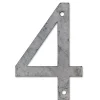 Chapuis Chiffre Et Lettre Pour Maison-N° de maison - marquage 4 - en acier - couleur gris - à visser - hauteur 12 cm - CPA4