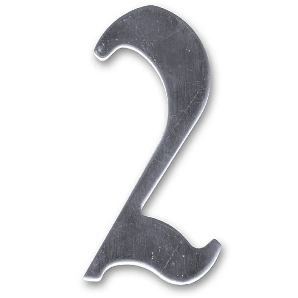 Chapuis Chiffre Et Lettre Pour Maison-N° de maison - marquage 2 - en acier inoxydable - couleur gris - à visser - hauteur 10 cm - HS002