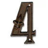 Chapuis Chiffre Et Lettre Pour Maison-N° de maison - marquage 4 - en fonte - couleur marron - à visser - hauteur 12 cm - DB62-4