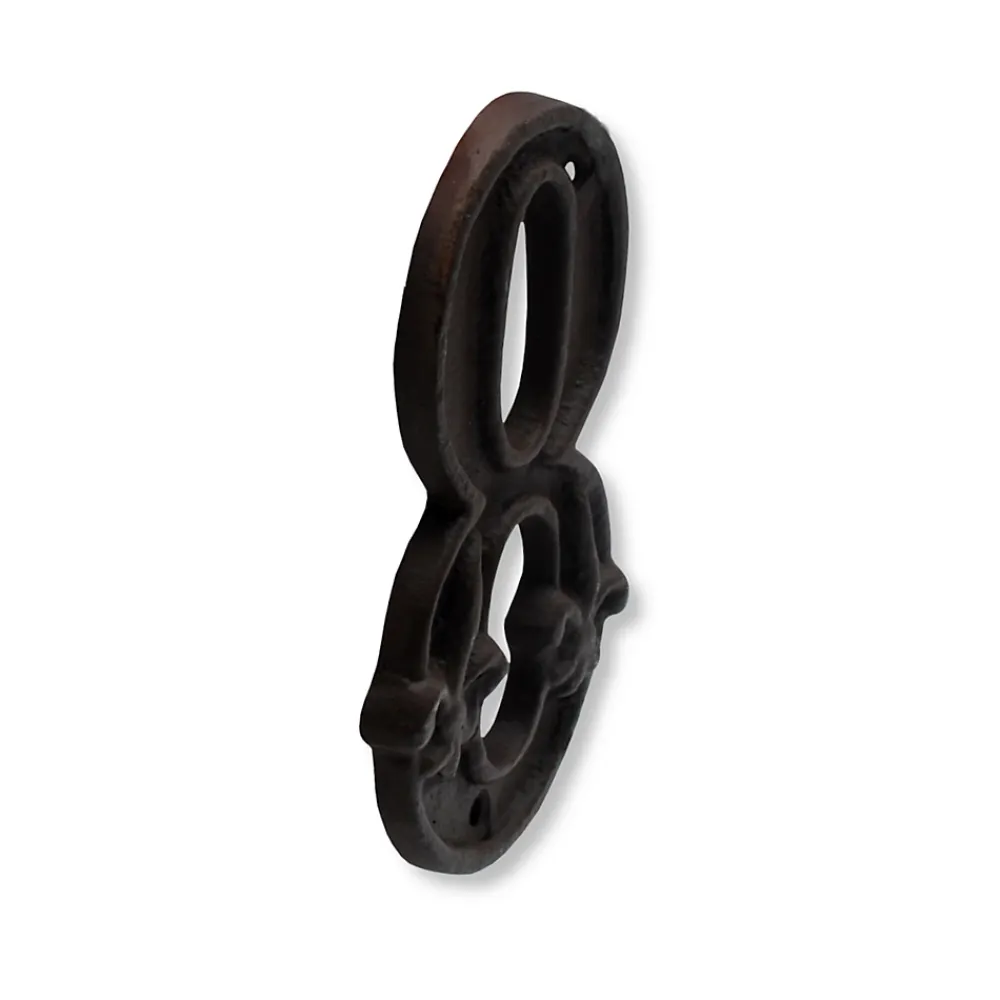 Jean Chapuis Ets Chiffre Et Lettre Pour Maison-N° de maison - marquage 8 - en fonte - couleur marron - à visser - hauteur 12 cm - Chapuis CFR8