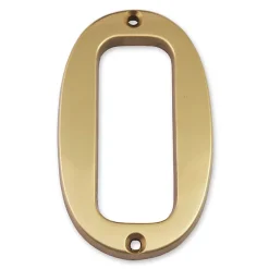 Chapuis N° de maison - marquage 0 - en laiton - couleur or - à visser - hauteur 9,7 cm - CLM9700