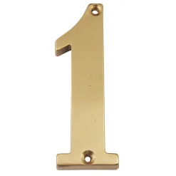 Chapuis Chiffre Et Lettre Pour Maison-N° de maison - marquage 1 - en laiton - couleur or - à visser - hauteur 9,7 cm - CLM9701