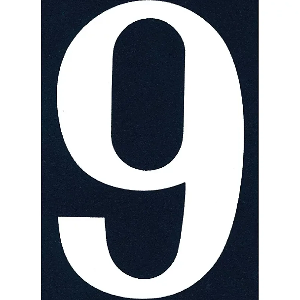 Chapuis N° de maison - marquage 9 - en PVC - couleur bleu et blanc - autocollant - hauteur 11 cm - NA09