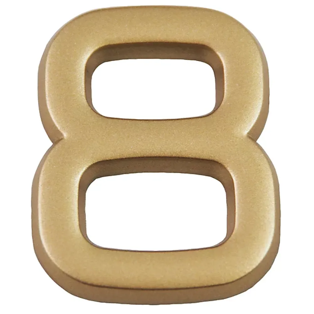 Chapuis N° de maison - marquage 8 - en PVC - couleur or - autocollant - hauteur 3,7 cm - LD3708
