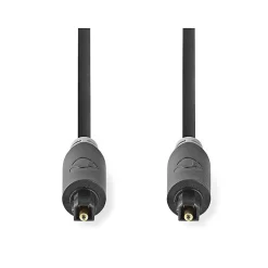 Nedis - Cable audio optique TosLink male - 5 metres - Gaine PVC ronde