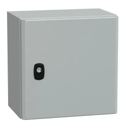 Schneider Electric Tableau Électrique Nu-Nsys3d3320p Coffret Métallique étanche Ip66 - 300x300x200 - Plaque Fournie - Spacial S3d -