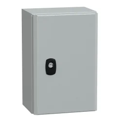 Schneider Electric Nsys3d3215p Coffret Métallique étanche Ip66 - 300x200x150 - Plaque Fournie - Spacial S3d -