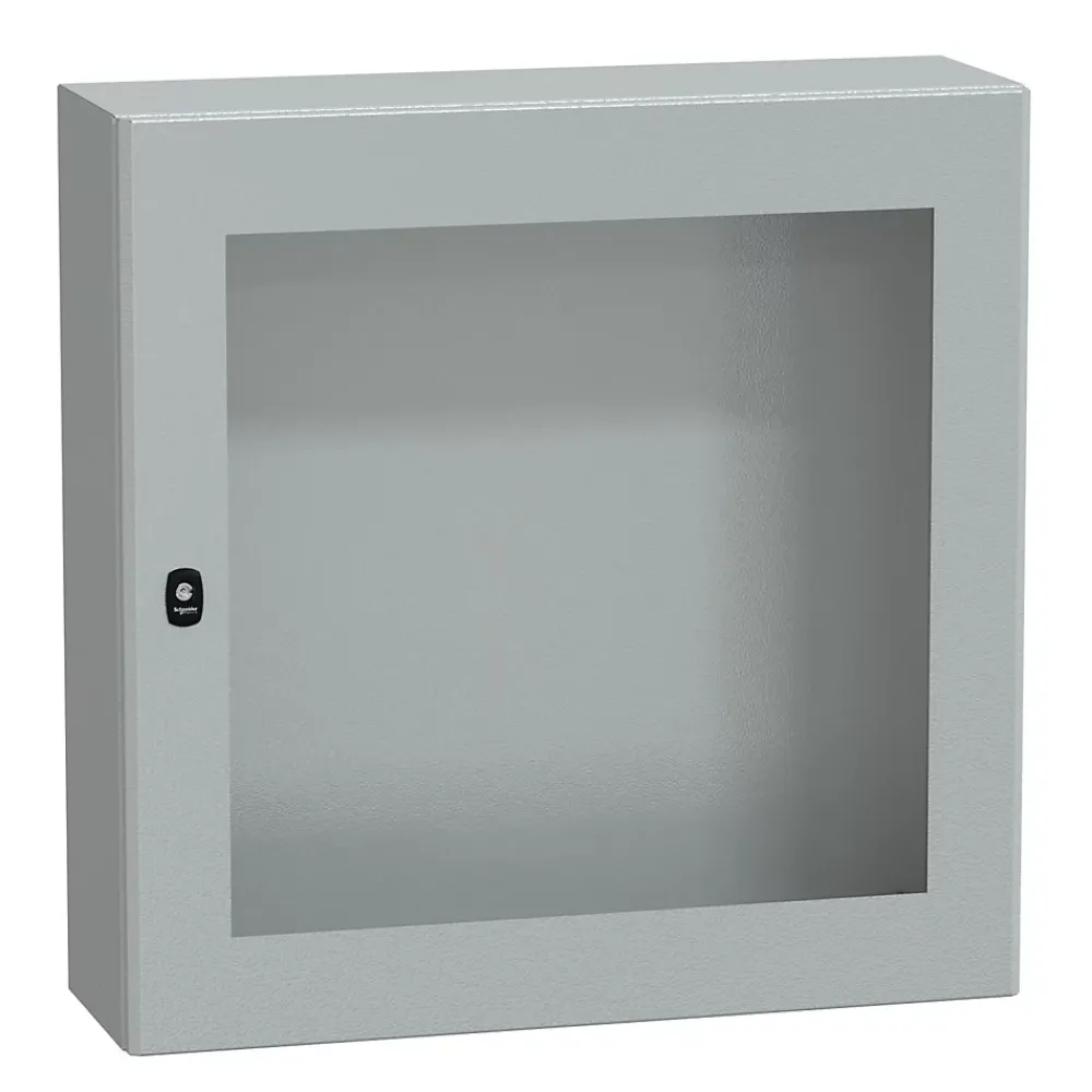 Schneider Electric Tableau Électrique Nu-Nsys3d8825t Coffret Métallique étanche Ip66 - 800x800x250 - Porte Vitrée - Spacial S3d -
