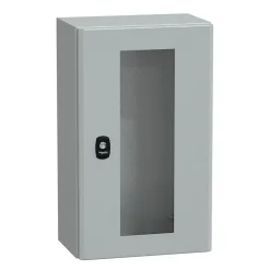 Schneider Electric Tableau Électrique Nu-Nsys3d5320t Coffret Métallique étanche Ip66 - 500x300x200 - Porte Vitrée - Spacial S3d -