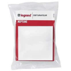 Legrand Obturateur Neptune Blanc l. 80 mm