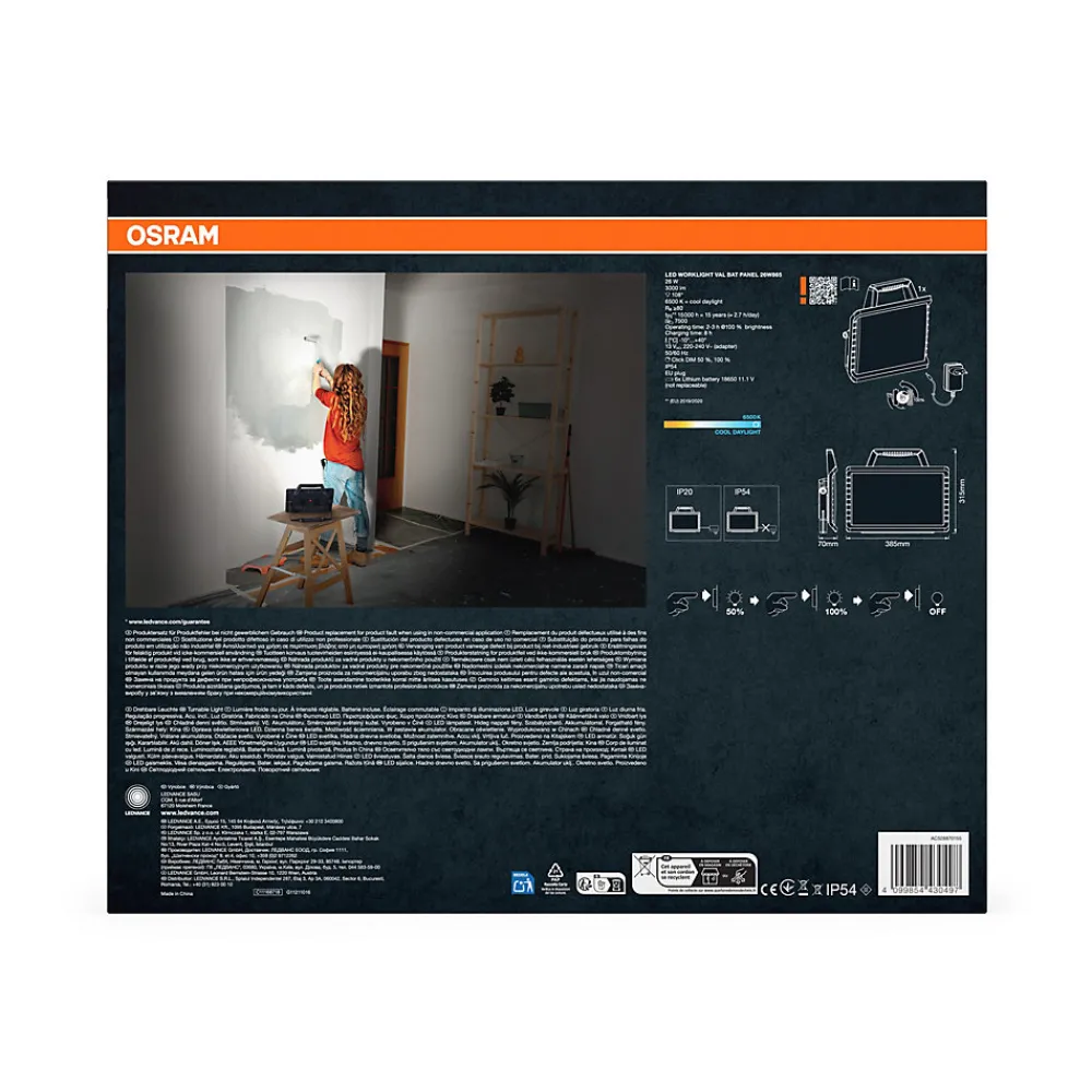 Osram Panneau portable LED VAL BAT PANEL, 30W, 2400lm