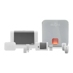 Diagral Pack alarme Précision sirène DIAG03CSF + Détecteur d'ouverture DIAG39APX + Télécommande multifonction AL41ACK