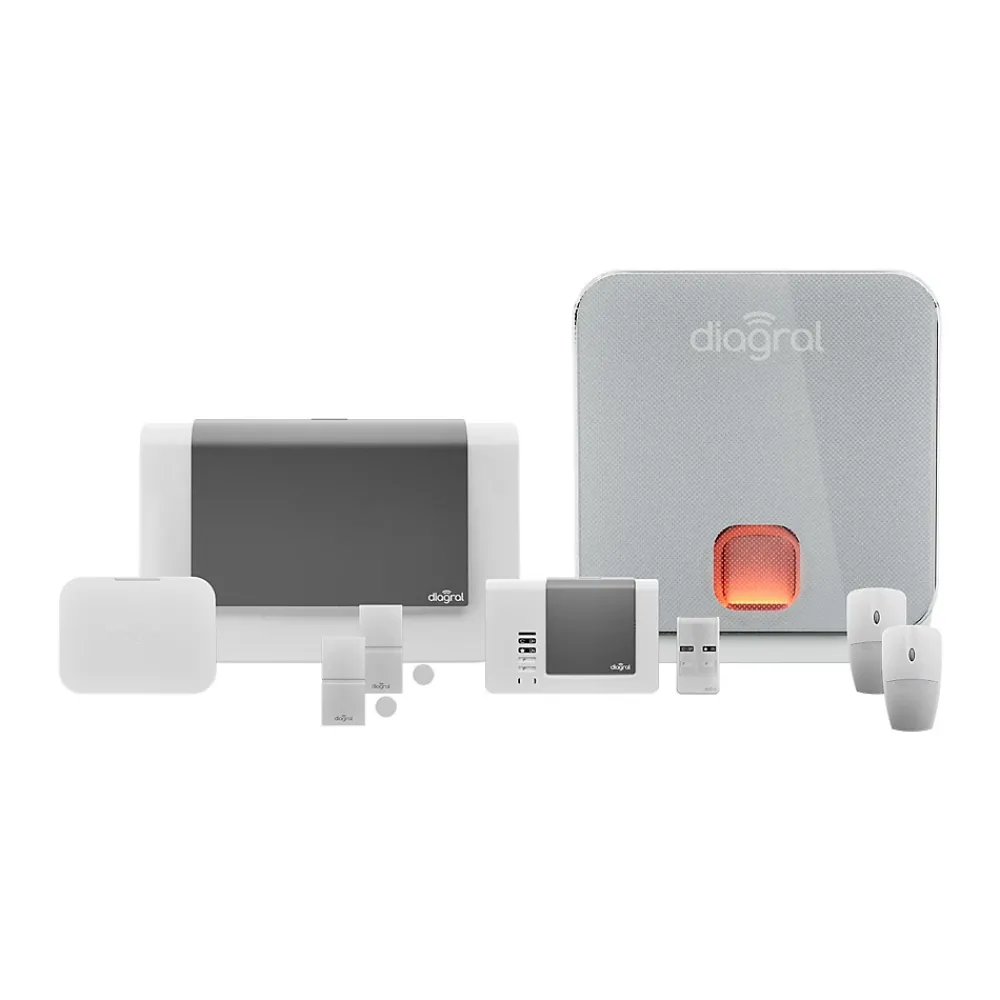 Diagral Pack alarme Précision sirène DIAG03CSF + Détecteur d'ouverture DIAG39APX + Télécommande multifonction AL41ACK