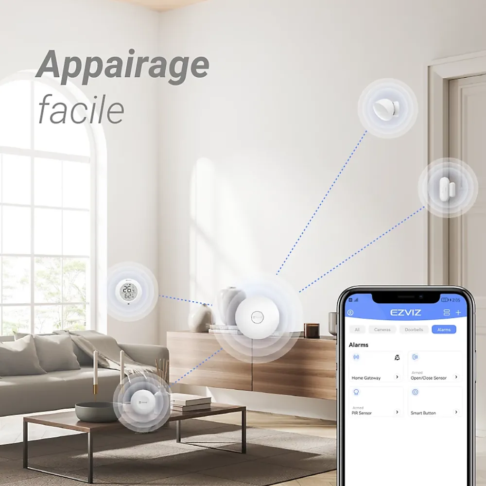 Ezviz Alarme Sans Fil-Pack alarme et contrôle domotique Matter