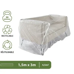 Pack and Move - Housse protection canapé 2 place - 150 x 300 cm - Imperméable et anti-poussière - Fermeture facile