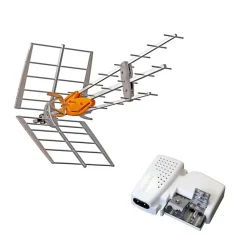 Televes Antenne, Parabole Et Fixation-Pack Antenne TNT DAT HD BOSS UHF Gain 42dBi + Alimentation 24V