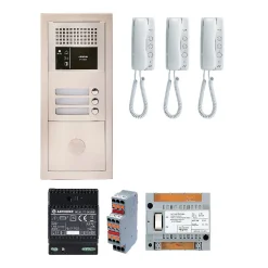 Aiphone Pack Audio 3 Bp Avec 3 Postes Programmés