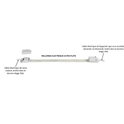Magic Elek Passerelle Multimédia : Accessoire Tv-Pack avec câble ultra-plat 3 lignes 10M 16A 3500W