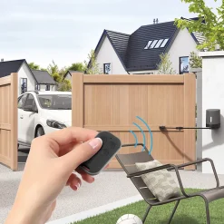 Avidsen Motorisation De Portail-Pack 100% connecté avec motorisation portail battant Orane Connect + Visiophone Elia Smart 2 + 2 télécommandes supplémentaires