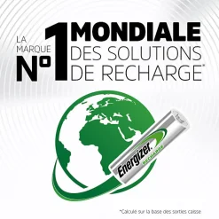 Energizer Pack de 3 - , Power Plus Rechargeable AAA/HR03, pack de 4 Piles