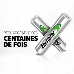Energizer Pack de 3 - , Power Plus Rechargeable AAA/HR03, pack de 4 Piles