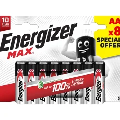 Energizer Pile Aa|Pile Lr6-Pack de 8 piles Alcaline AA/LR06
