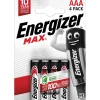 Energizer Pack de 4 piles Alcaline LR03-AAA 1,5V Max