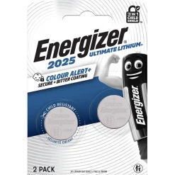Energizer Pile Cr2025|Pile Alcaline-Pack de 2 piles bouton CR2025 , 3V