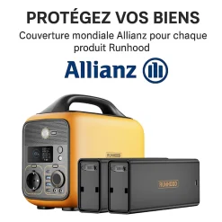 Runhood Panneau Solaire Plug And Play-Pack Desk Nomade - Station HE600 + 648 Wh + 200 W Solaire - Bureau Mobile Plug et Play