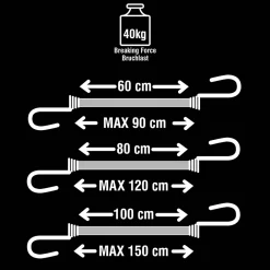 Master Lock Pack de 12 tendeurs de différentes tailles Twin Wire