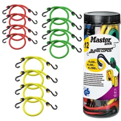 Master Lock Pack de 12 tendeurs de différentes tailles Twin Wire