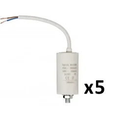 Nedis Fusible-Pack FIXAPART 5 Condensateurs 10.0uf 450 V + cable Condo 10mf micro farad
