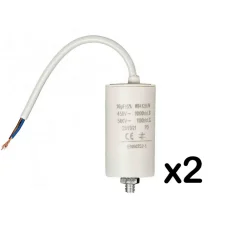 Nedis Pack FIXAPART 2x Condensateurs 16.0uf 450 V + Cable Condo 16mf fil