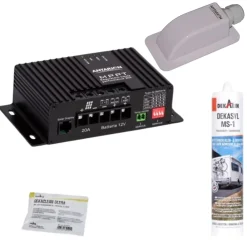 Antarion Onduleur Et Raccordement Pour Panneau Solaire-Pack Kit de pose solaire avec Régulateur de Charge MPPT 160W 10A Meilleur rendement