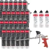 Penosil Pack 24 Mousses colle univ SpeedFix Construction 878 pistolable 690ml + 3 Nettoyants FoamCleaner 929 500ml + Pistolet