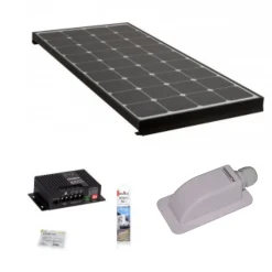 Antarion Kit Panneau Solaire-PACK Panneau Solaire Black Booster 140W + Régulateur de charge Bluetooth + Kit de pose