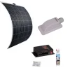 Antarion PACK Panneau Solaire Souple 135W + Régulateur de charge Bluetooth + passe-toit + Dekasyl MS1 Camping-Car