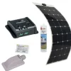 Antarion Pack Panneau Solaire Souple 135W Camping car Van Life + régulateur solaire SC10