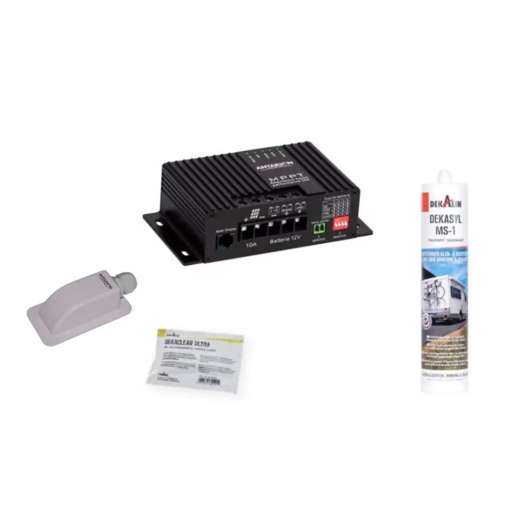 Antarion Pack Panneau solaire 160W camping car + Kit de pose solaire avec régulateur de charge MPPT 160W 10A