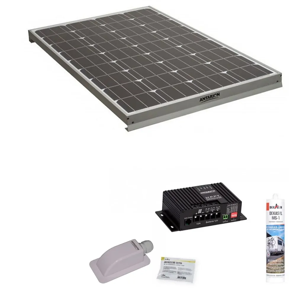 Antarion Pack Panneau solaire 160W camping car + Kit de pose solaire avec régulateur de charge MPPT 160W 10A