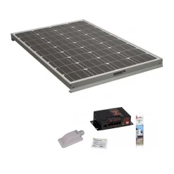 Antarion Pack Panneau solaire 120W + Kit de pose solaire avec régulateur MPPT10A BLUETOOH