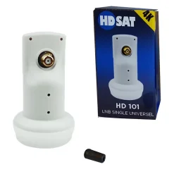 Hdsat Pack Parabole satellite acier 60cm + LNB Single HD 4K