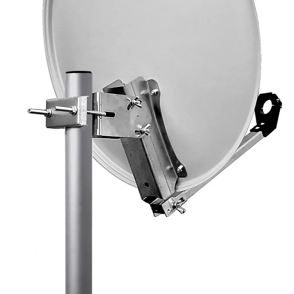 Hdsat Pack Parabole satellite acier 65cm + LNB Twin HD 4K 0,1dB idéal Astra Eutelsat