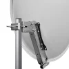 Hdsat Pack Parabole satellite acier 80cm avec Support LNB + LNB Single + Décodeur Satellite ASTRA HD + Carte