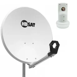 Hdsat Antenne, Parabole Et Fixation-Pack Parabole satellite aluminium 60cm + LNB Single HD