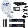 Antarion Antenne, Parabole Et Fixation-Pack Parabole Satellite Automatique 85cm TWIN + 2x Récepteurs TNTSAT HD + Positionneur