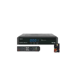 Hdsat Pack Parabole Satellite Fibre Composite Blanche 85cm + LNB Single + VEGA 3 Récepteur TV satellite Full HD + Carte