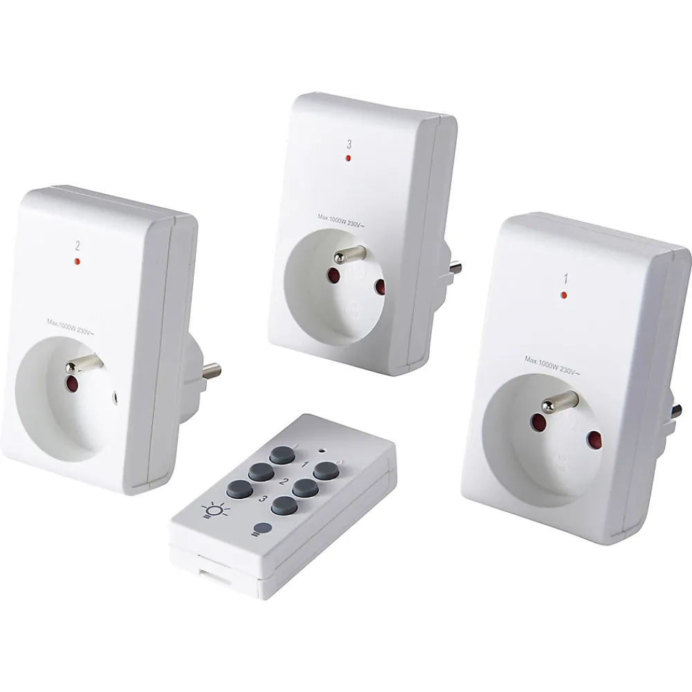 Pack 3 prises + 1 télécommande d'éclairage intérieur 1kW